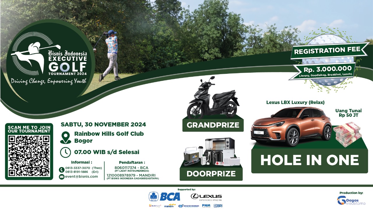 Bisnis Indonesia Rayakan HUT ke-39 dengan Turnamen Golf Bertema “Driving Change, Empowering Youth”