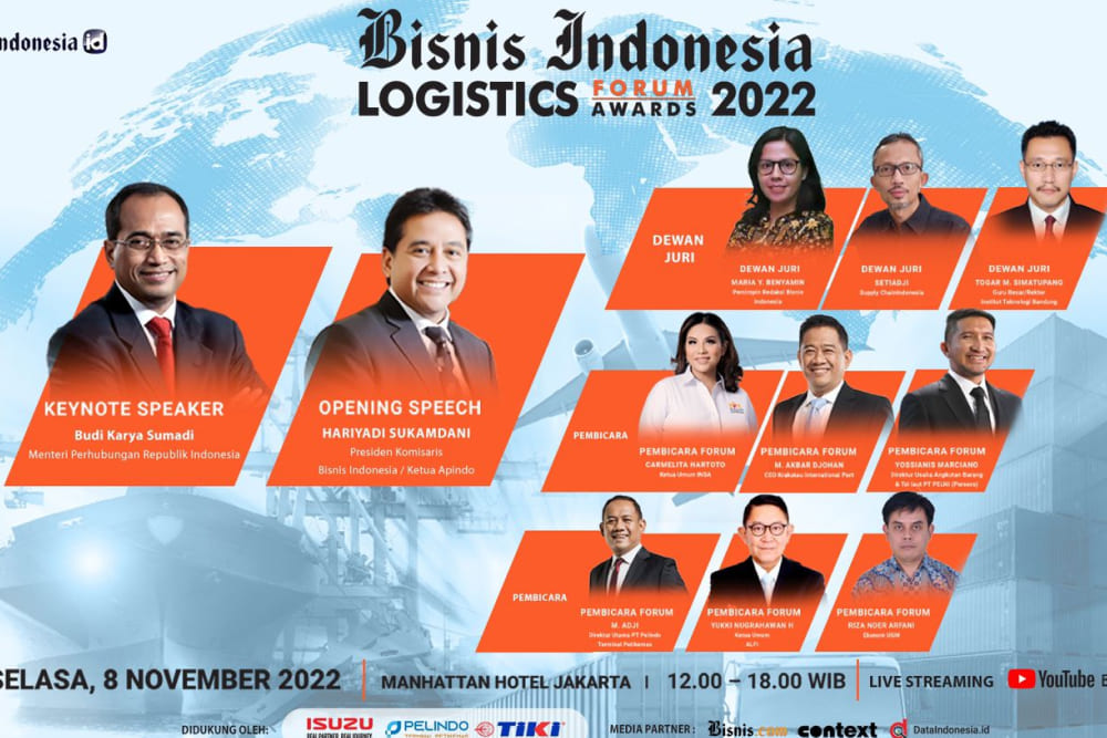 Bisnis Indonesia Gelar Bisnis Indonesia Logistics Awards & Forum Seminar 2022.