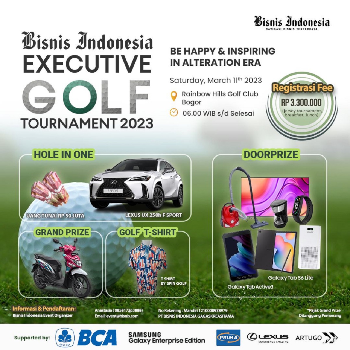 Bisnis Indonesia Executive Golf Tournament 2023 "Be Happy & Inspiring in Alteration Era"