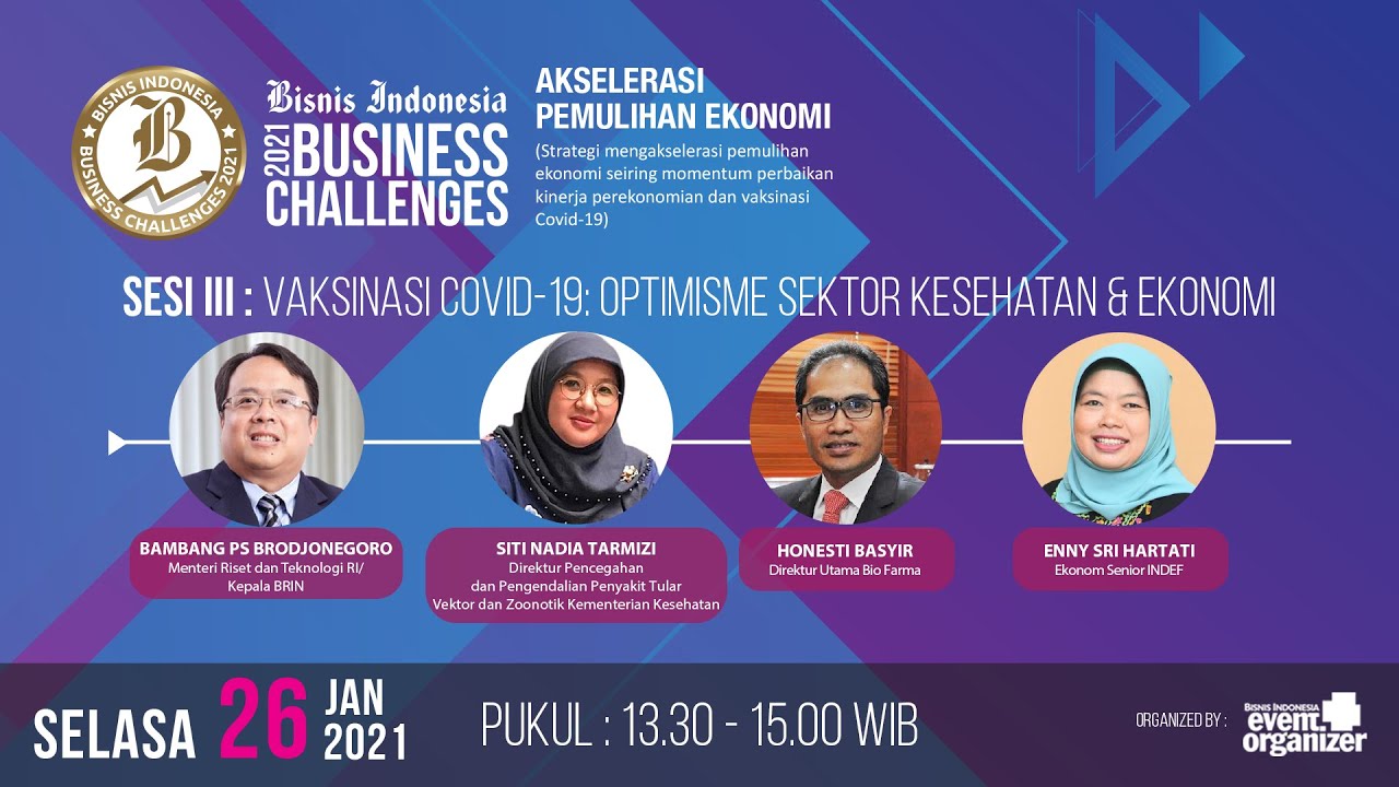 Bisnis Indonesia Business Challenges (BIBC) 2021 Sesi III : Vaksinasi Covid-19