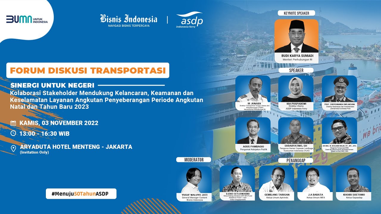 Forum Diskusi Transportasi - Sinergi untuk Negeri